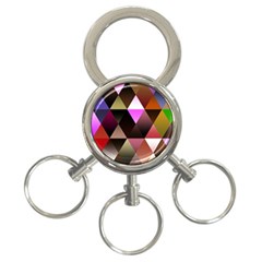 Abstract Geometric Triangles Shapes 3-ring Key Chains by Pakrebo