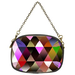 Abstract Geometric Triangles Shapes Chain Purse (one Side) by Pakrebo