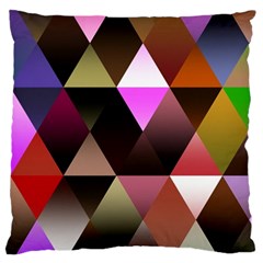 Abstract Geometric Triangles Shapes Large Cushion Case (one Side)