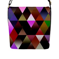 Abstract Geometric Triangles Shapes Flap Closure Messenger Bag (l) by Pakrebo