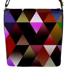 Abstract Geometric Triangles Shapes Flap Closure Messenger Bag (s) by Pakrebo