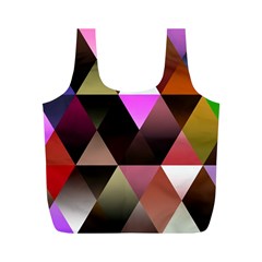 Abstract Geometric Triangles Shapes Full Print Recycle Bag (m) by Pakrebo