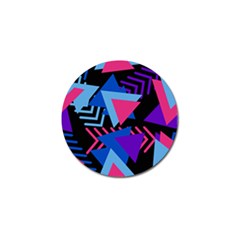 Memphis Pattern Geometric Abstract Golf Ball Marker by Pakrebo