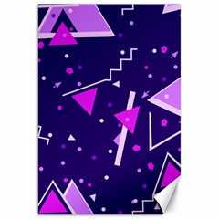 Purple Blue Geometric Pattern Canvas 20  X 30  by Pakrebo