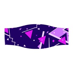 Purple Blue Geometric Pattern Stretchable Headband by Pakrebo