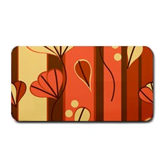 Amber Yellow Stripes Leaves Floral Medium Bar Mats by Pakrebo