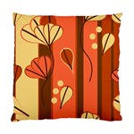 Amber Yellow Stripes Leaves Floral Standard Cushion Case (One Side) Front