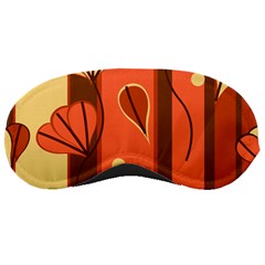 Amber Yellow Stripes Leaves Floral Sleeping Masks by Pakrebo