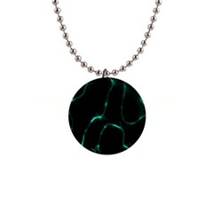 Green Pattern Background Abstract 1  Button Necklace