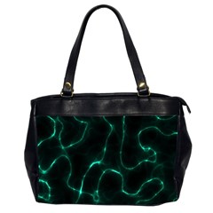 Green Pattern Background Abstract Oversize Office Handbag (2 Sides) by Pakrebo