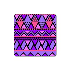 Seamless Purple Pink Pattern Square Magnet by Pakrebo