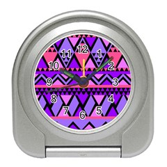 Seamless Purple Pink Pattern Travel Alarm Clock by Pakrebo