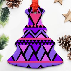 Seamless Purple Pink Pattern Ornament (christmas Tree)  by Pakrebo