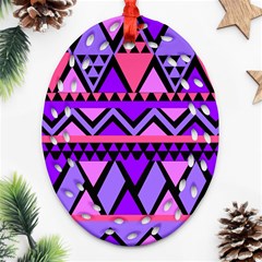 Seamless Purple Pink Pattern Ornament (oval Filigree) by Pakrebo