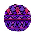 Seamless Purple Pink Pattern Standard 15  Premium Flano Round Cushions Front