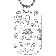 Set Chalk Out Scribble Collection Dog Tag (one Side) by Pakrebo