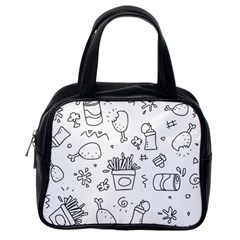 Set Chalk Out Scribble Collection Classic Handbag (one Side) by Pakrebo