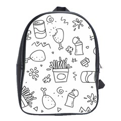 Set Chalk Out Scribble Collection School Bag (large) by Pakrebo