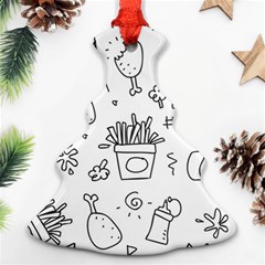 Set Chalk Out Scribble Collection Christmas Tree Ornament (two Sides) by Pakrebo