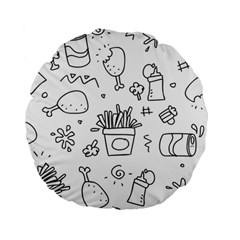 Set Chalk Out Scribble Collection Standard 15  Premium Round Cushions by Pakrebo