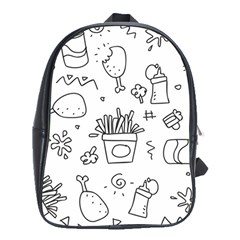 Set Chalk Out Scribble Collection School Bag (xl) by Pakrebo