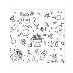 Set Chalk Out Scribble Collection Small Satin Scarf (square) by Pakrebo