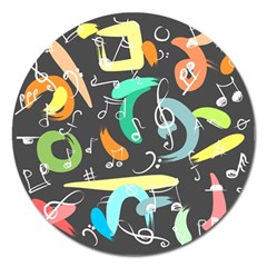 Repetition Seamless Child Sketch Magnet 5  (round) by Pakrebo