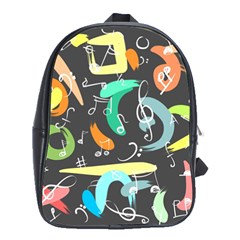 Repetition Seamless Child Sketch School Bag (large) by Pakrebo