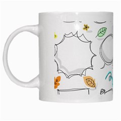 Set Chalk Out Chitchat Scribble White Mugs by Pakrebo