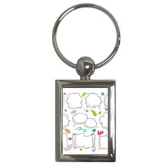 Set Chalk Out Chitchat Scribble Key Chains (rectangle)  by Pakrebo