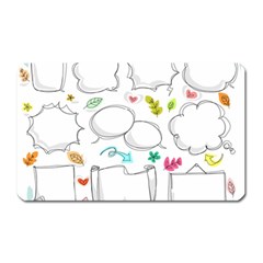 Set Chalk Out Chitchat Scribble Magnet (rectangular) by Pakrebo