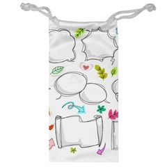 Set Chalk Out Chitchat Scribble Jewelry Bag by Pakrebo