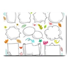 Set Chalk Out Chitchat Scribble Large Doormat  by Pakrebo