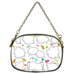 Set Chalk Out Chitchat Scribble Chain Purse (one Side) by Pakrebo