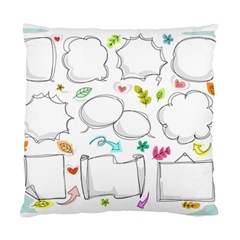 Set Chalk Out Chitchat Scribble Standard Cushion Case (one Side) by Pakrebo