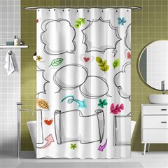 Set Chalk Out Chitchat Scribble Shower Curtain 48  X 72  (small)  by Pakrebo