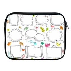 Set Chalk Out Chitchat Scribble Apple Ipad 2/3/4 Zipper Cases by Pakrebo