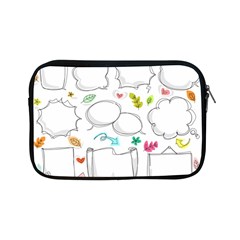 Set Chalk Out Chitchat Scribble Apple Ipad Mini Zipper Cases by Pakrebo