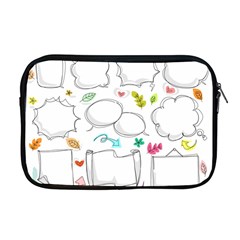 Set Chalk Out Chitchat Scribble Apple Macbook Pro 17  Zipper Case by Pakrebo