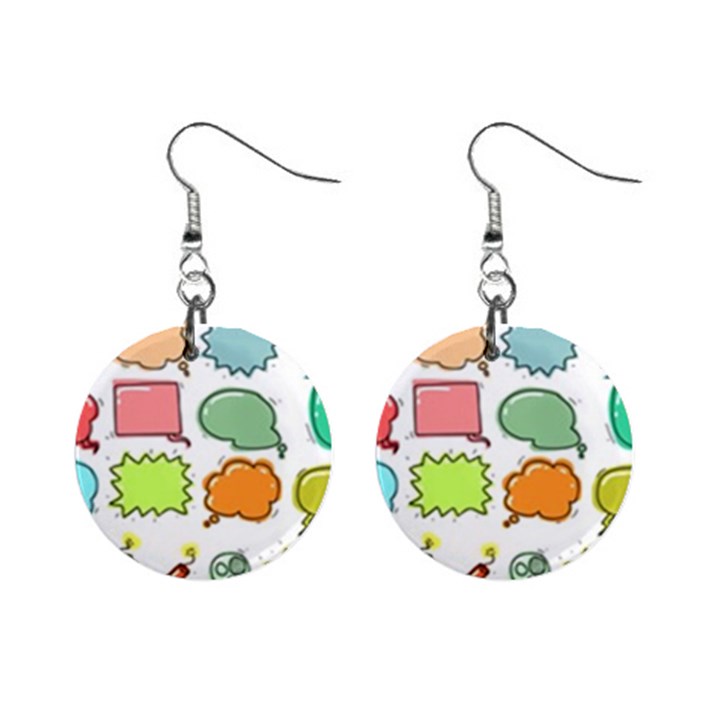 Set Collection Balloon Image Mini Button Earrings