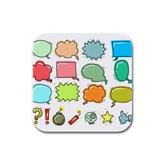 Set Collection Balloon Image Rubber Square Coaster (4 Pack)  by Pakrebo