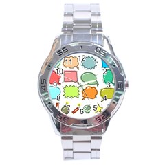 Set Collection Balloon Image Stainless Steel Analogue Watch by Pakrebo