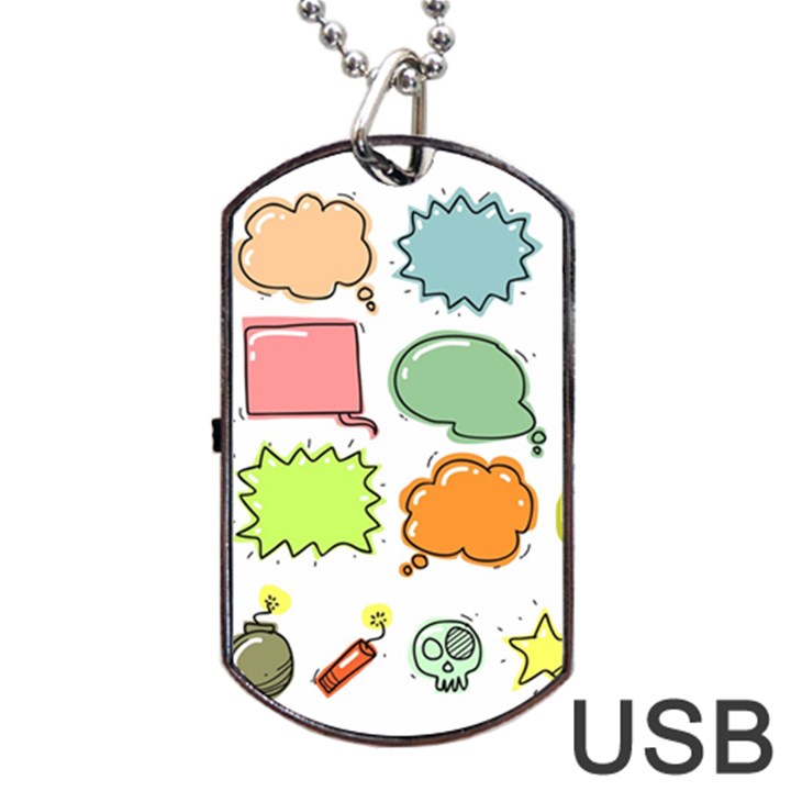 Set Collection Balloon Image Dog Tag USB Flash (Two Sides)