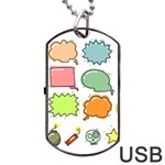 Set Collection Balloon Image Dog Tag USB Flash (Two Sides) Back