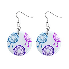 Dreamcatcher Dream Catcher Pattern Mini Button Earrings by Pakrebo