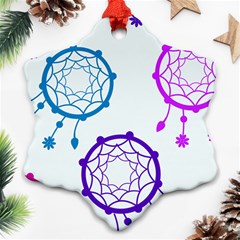 Dreamcatcher Dream Catcher Pattern Snowflake Ornament (two Sides) by Pakrebo