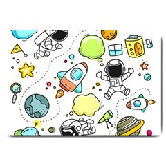 Sketch Cartoon Space Set Large Doormat  by Pakrebo