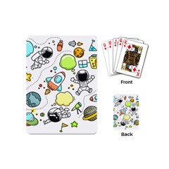 Sketch Cartoon Space Set Playing Cards (mini) by Pakrebo