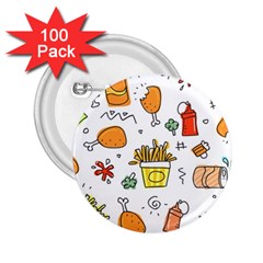 Cute Sketch Set Child Fun Funny 2 25  Buttons (100 Pack) 