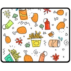 Cute Sketch Set Child Fun Funny Fleece Blanket (medium)  by Pakrebo